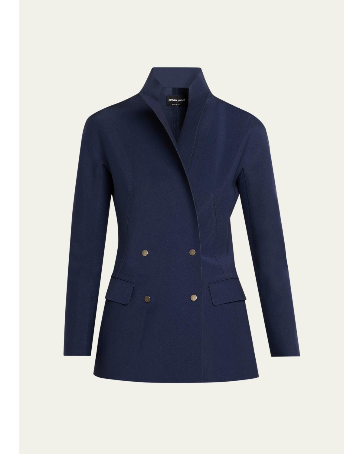 Structured Scuba Double-Breasted Jackets