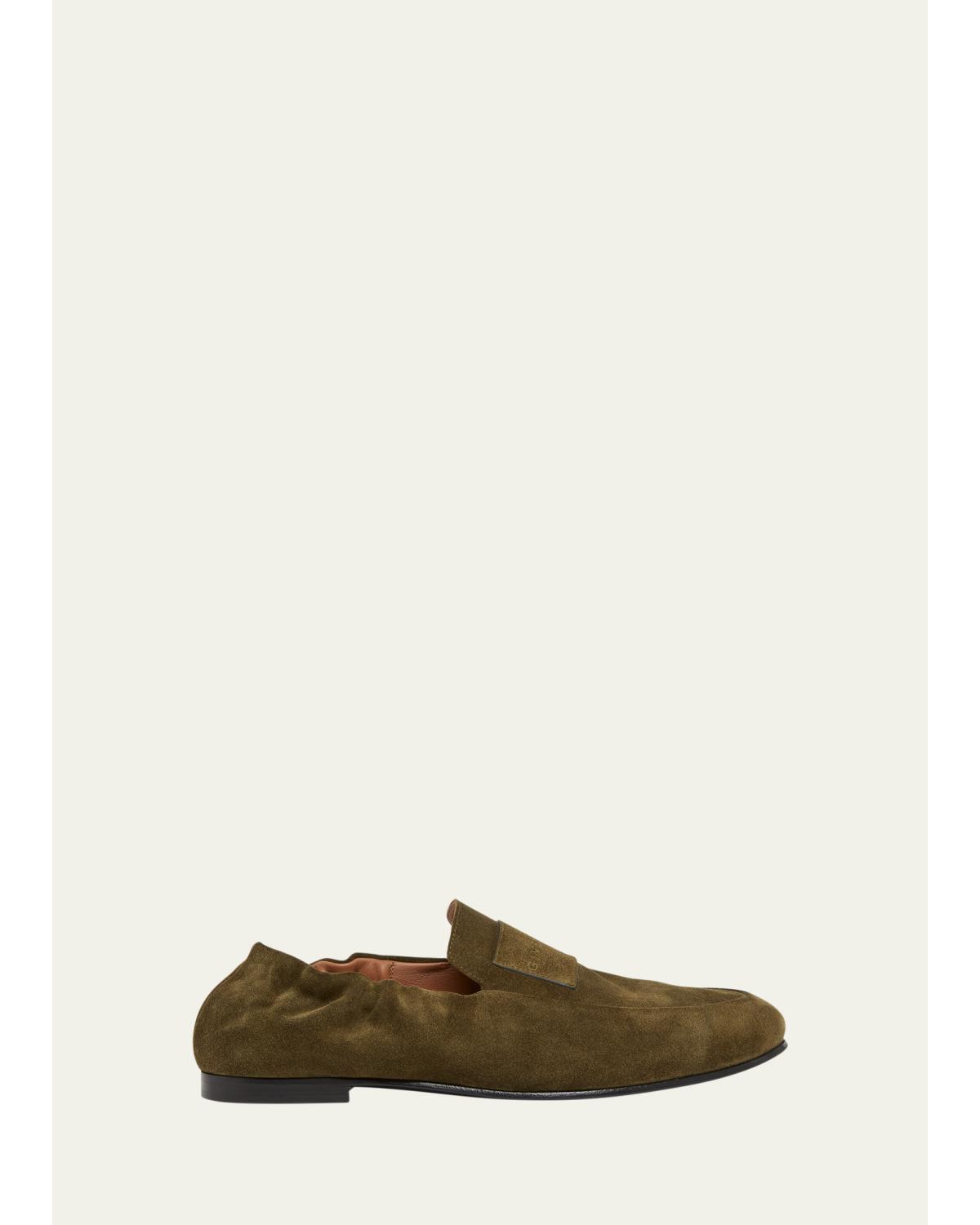 Men'S Suede Elasticized Loafers