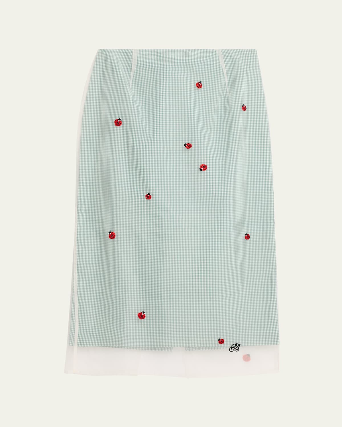 Bernadette Roxane Lady Bug Layered Midi Skirt In Green
