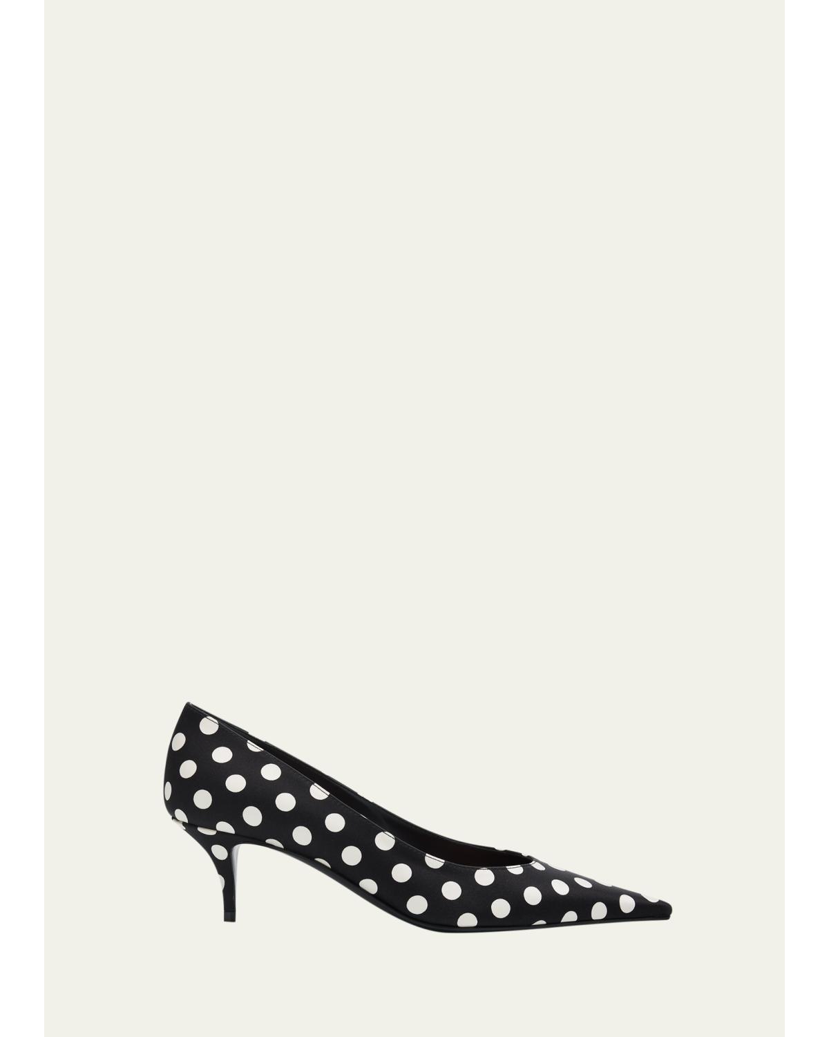 55Mm Barbara Polka-Dot Pumps