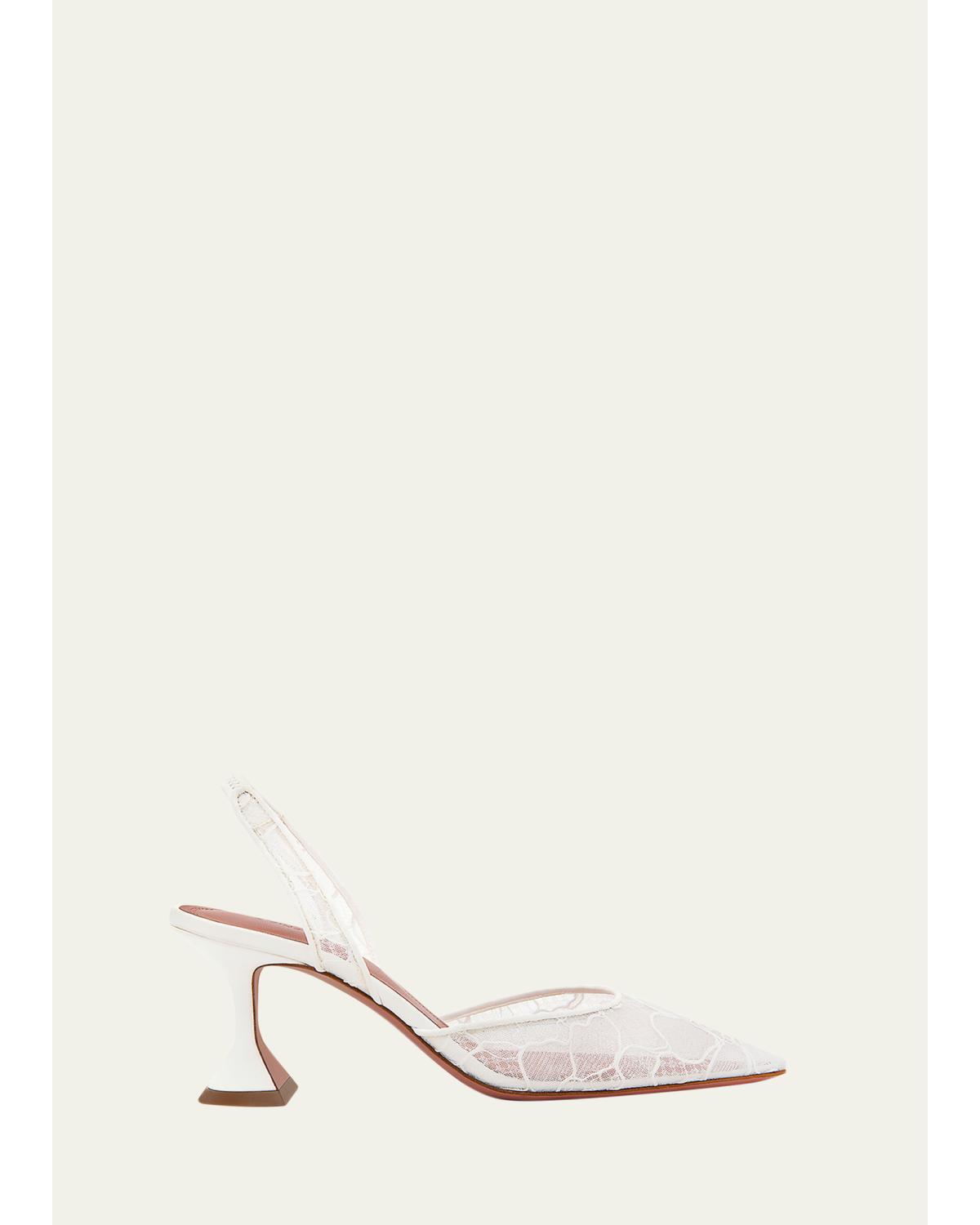 70Mm Holli Floral Lace Slingback