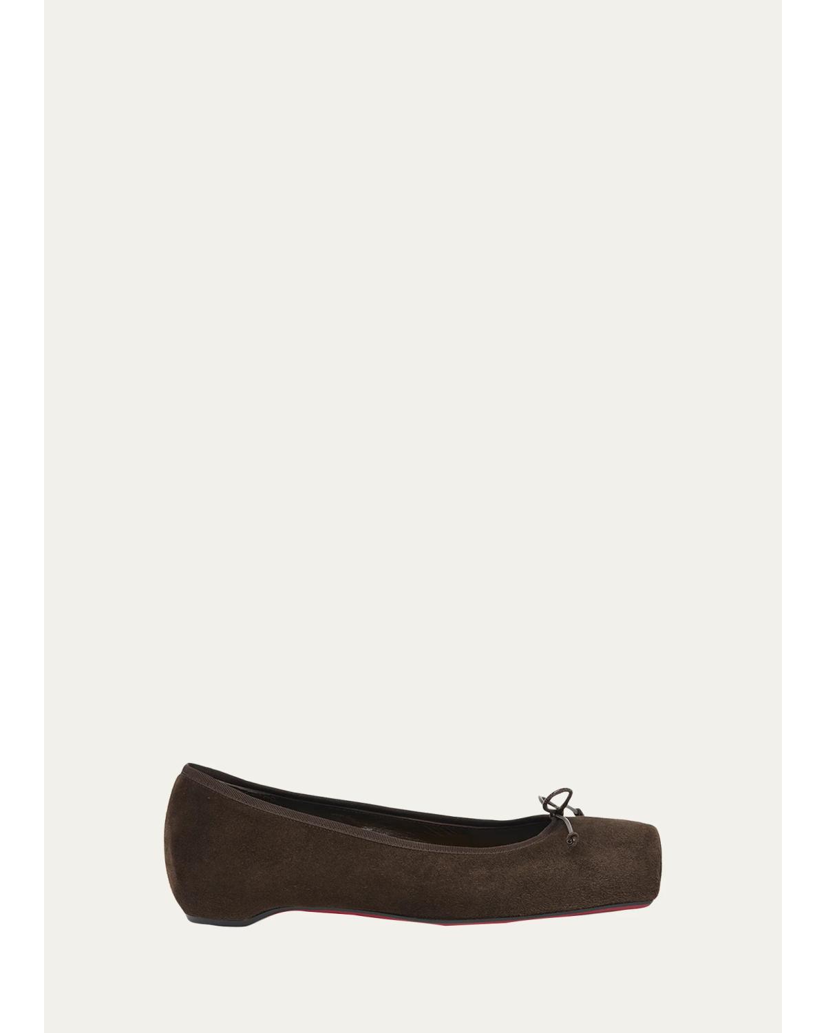 Cassia Nodo Suede Ballerina Flats