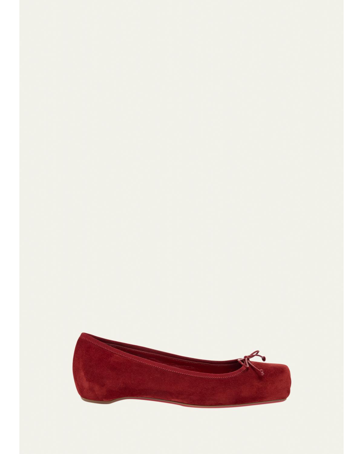 Cassia Nodo Suede Ballerina Flats
