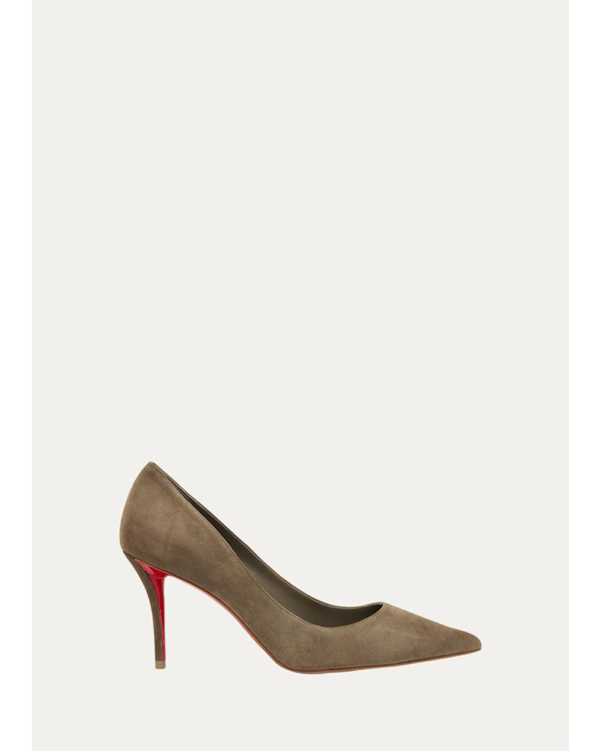 Christian Louboutin 80mm Miss Z Suede Pumps In Cosme