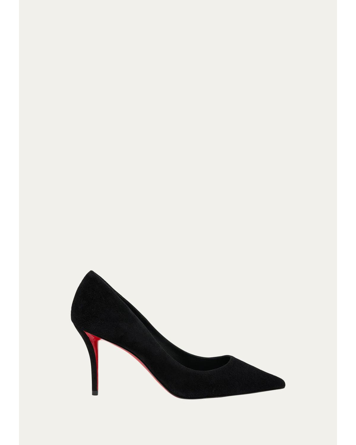 Christian Louboutin 80mm Miss Z Suede Pumps In Black