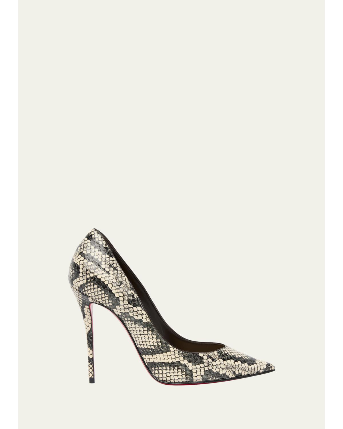 100Mm La Pigalle Snake-Embossed Pumps