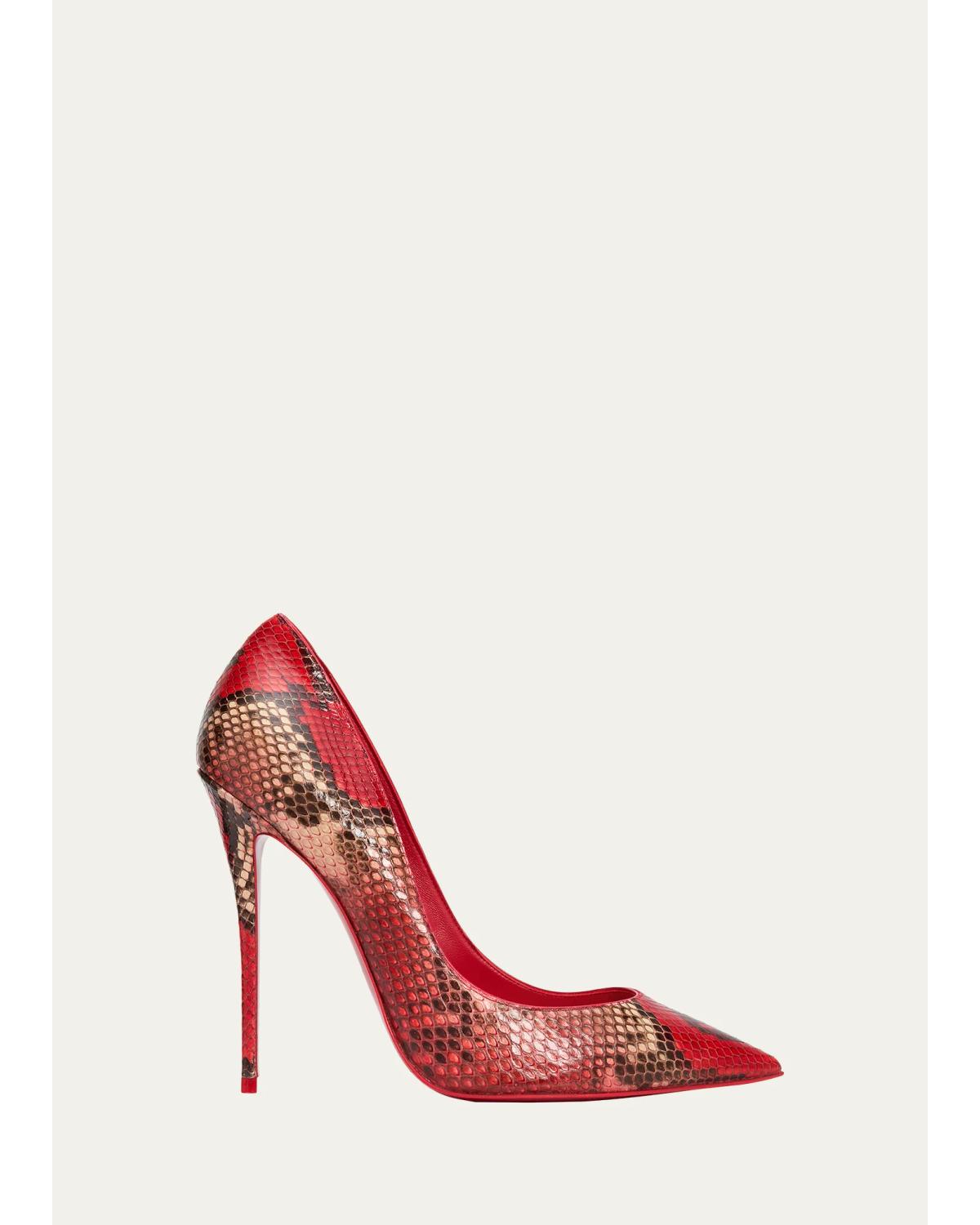 120Mm La Pigalle Snakeskin Pumps