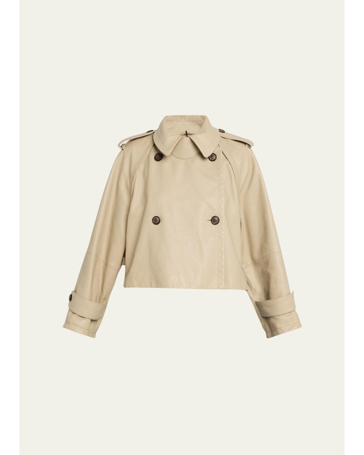 Double-Breasted Boxy Trench Jacket