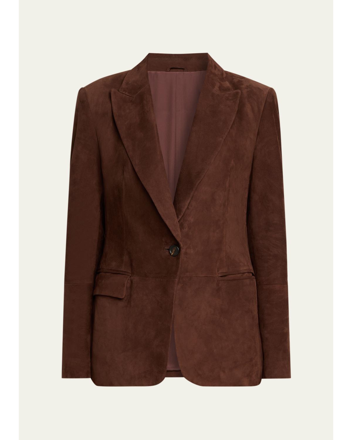 Suede Single-Breasted Jacket