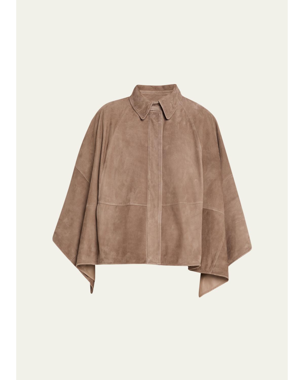 Suede Cape Jacket