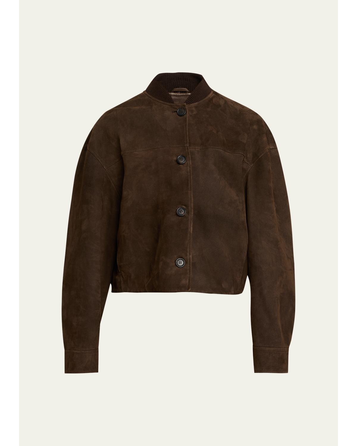 Suede Bomber Jacket