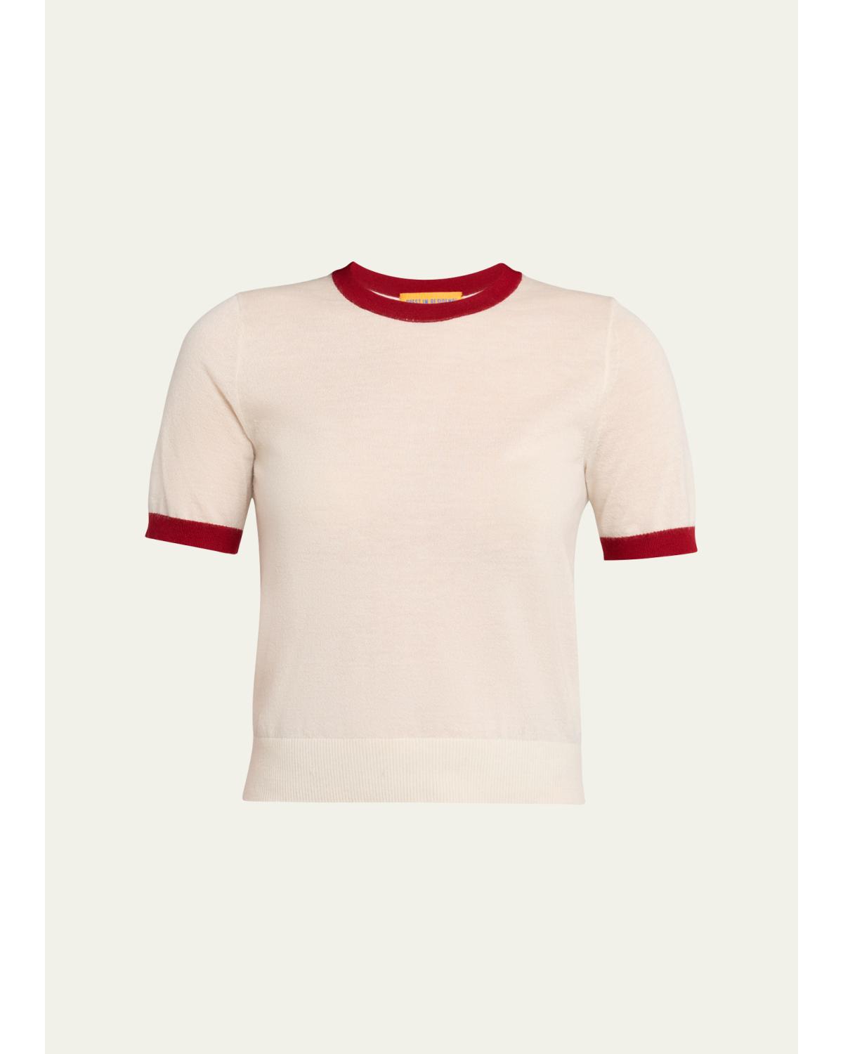 Airy Ringer Cashmere Tee