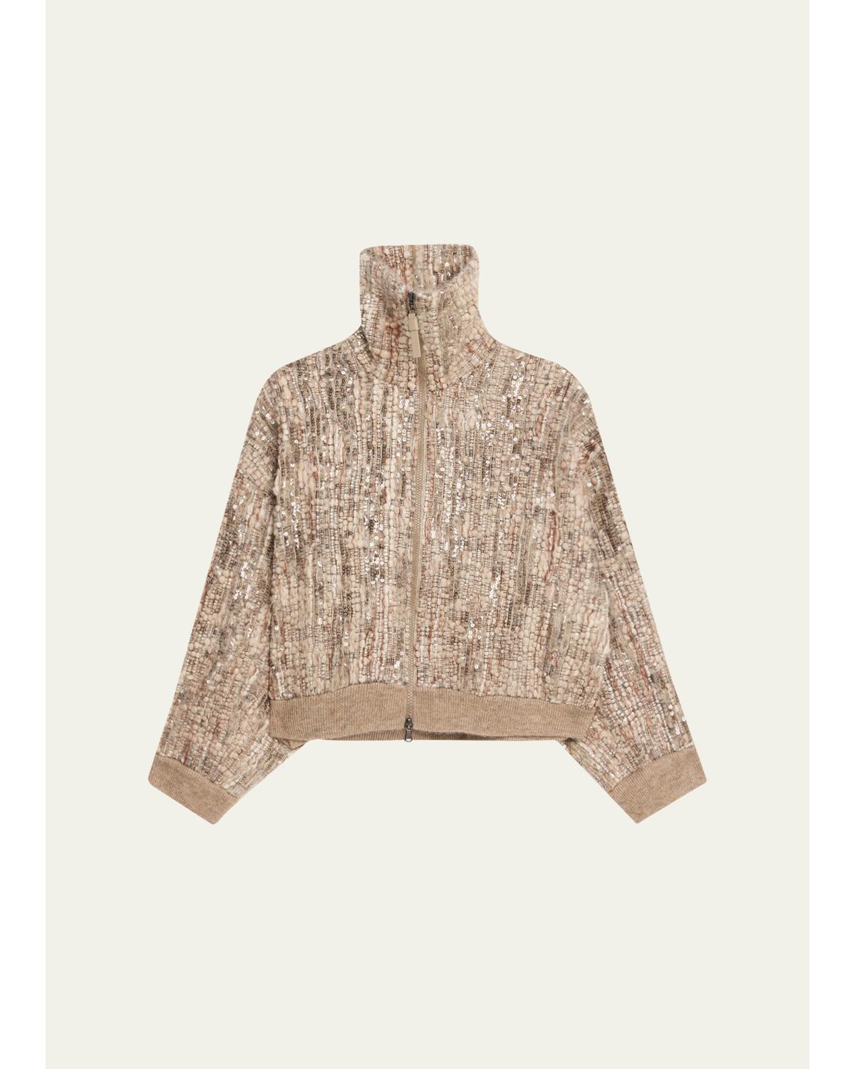 Sequined Mohair Cardigan