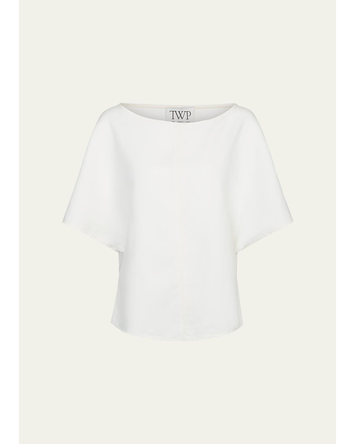 Simple T in Denim Shirting
