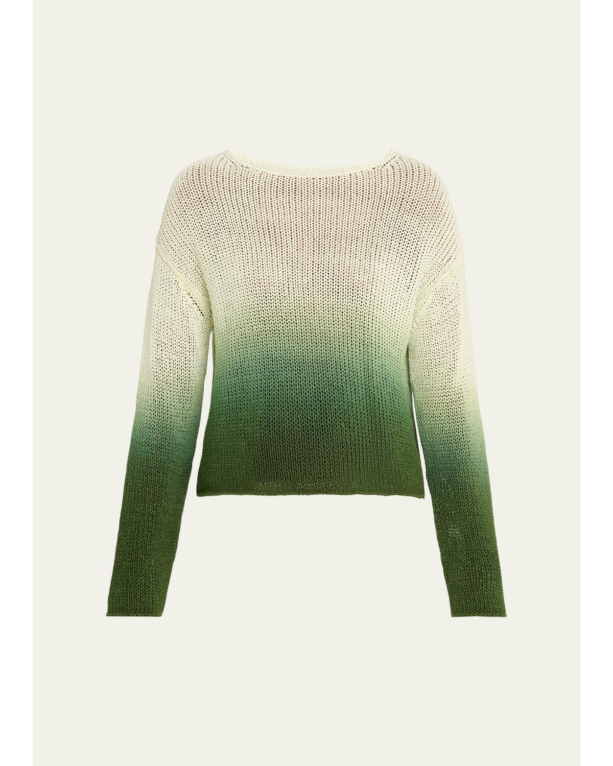 Dip-Dye Cotton Sweater