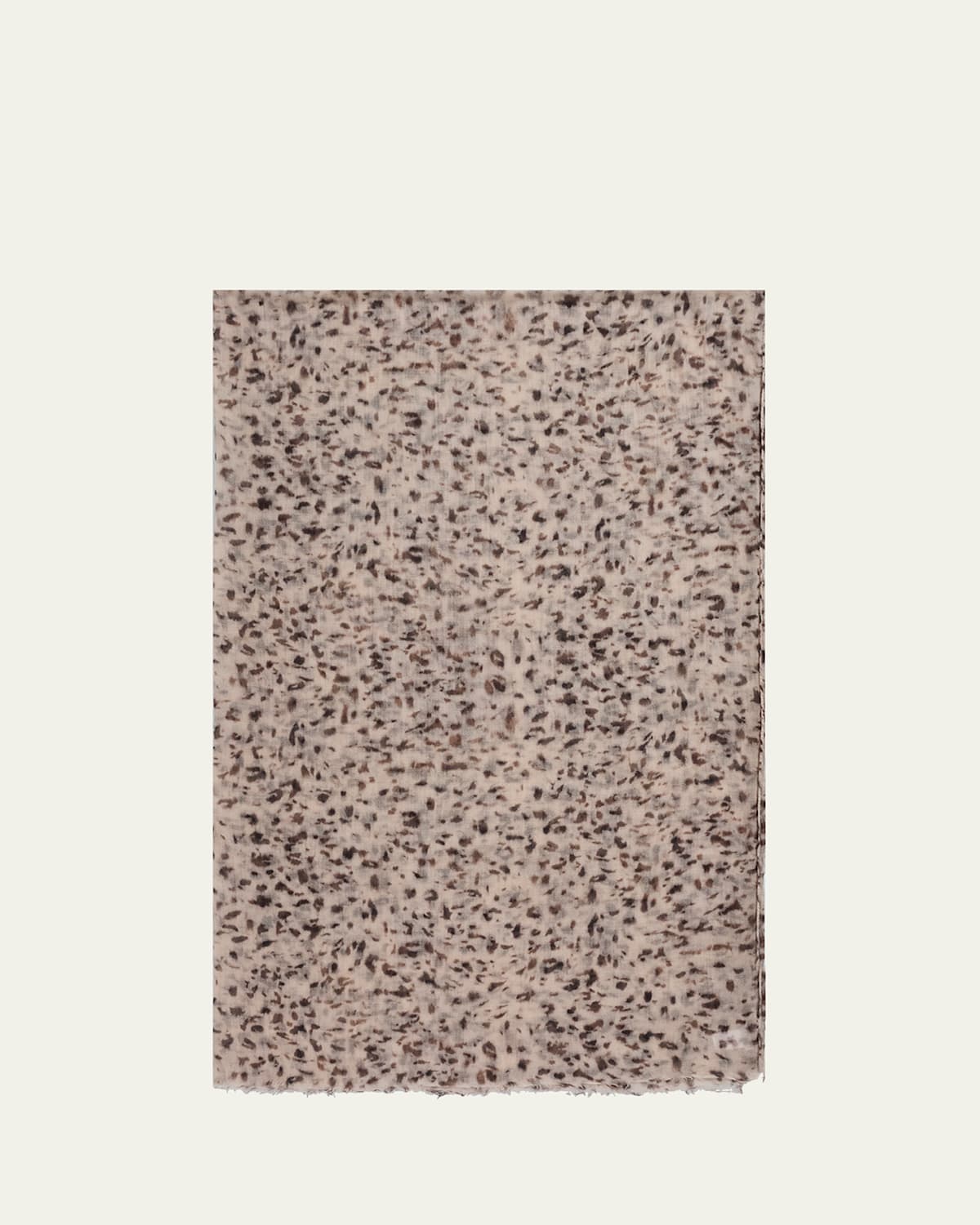 Brunello Cucinelli Printed Cashmere Scarf In Brown