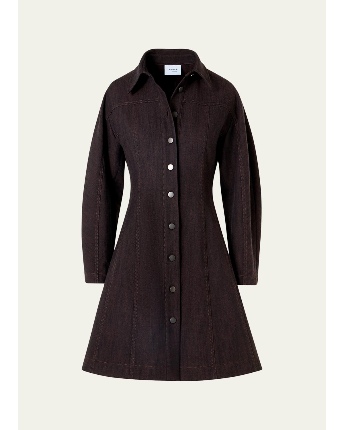 Panel Winter Denim Shirtdress