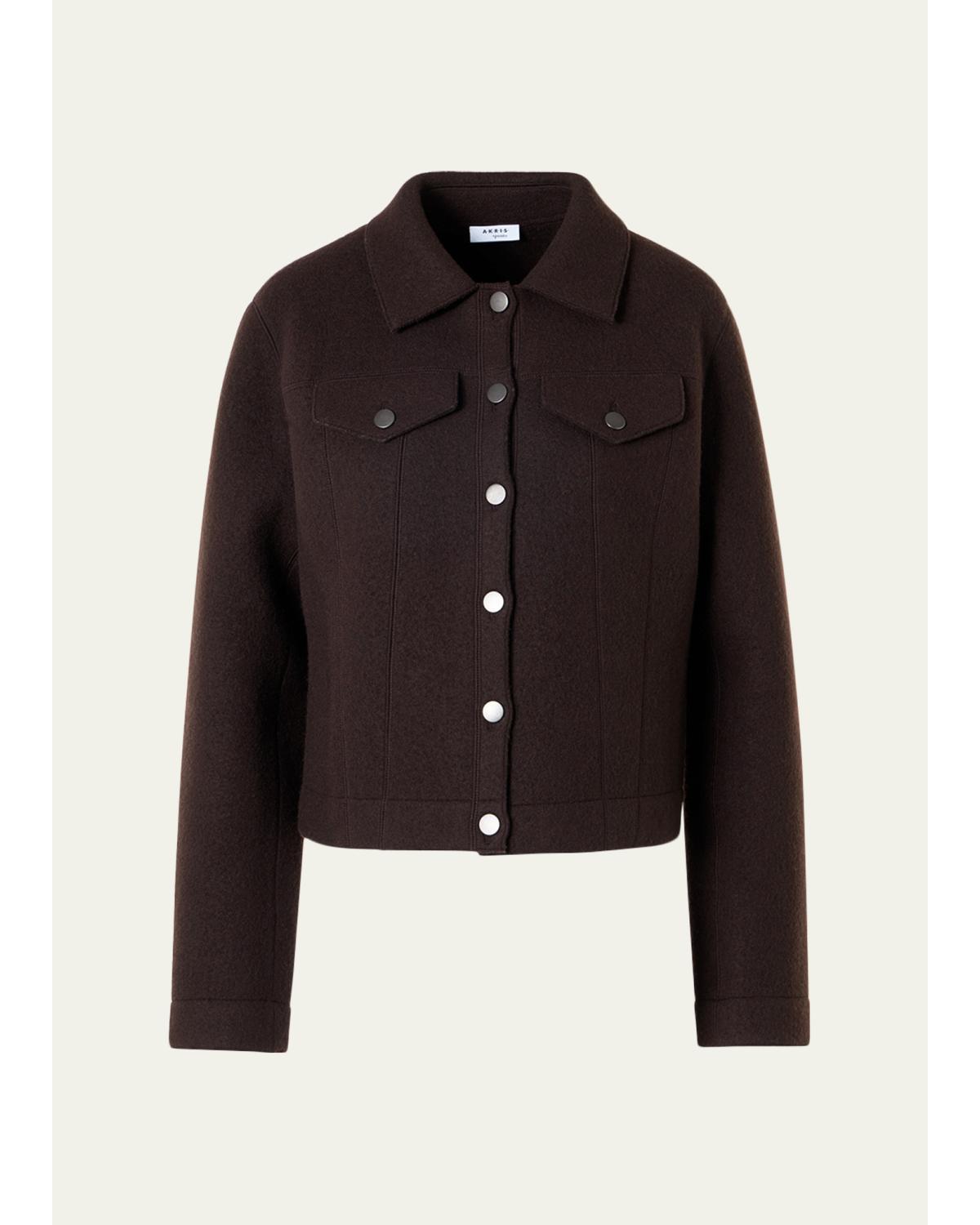 Boiled Wool Single-Breasted Jacket