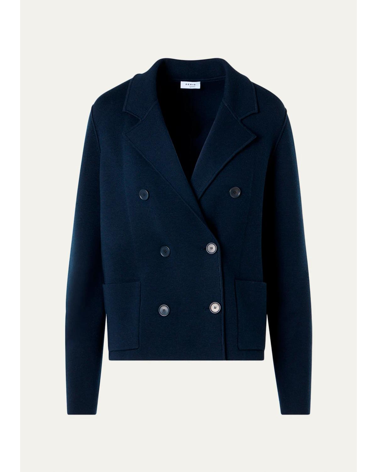 Stretch Wool Cardigan-Style Jacket