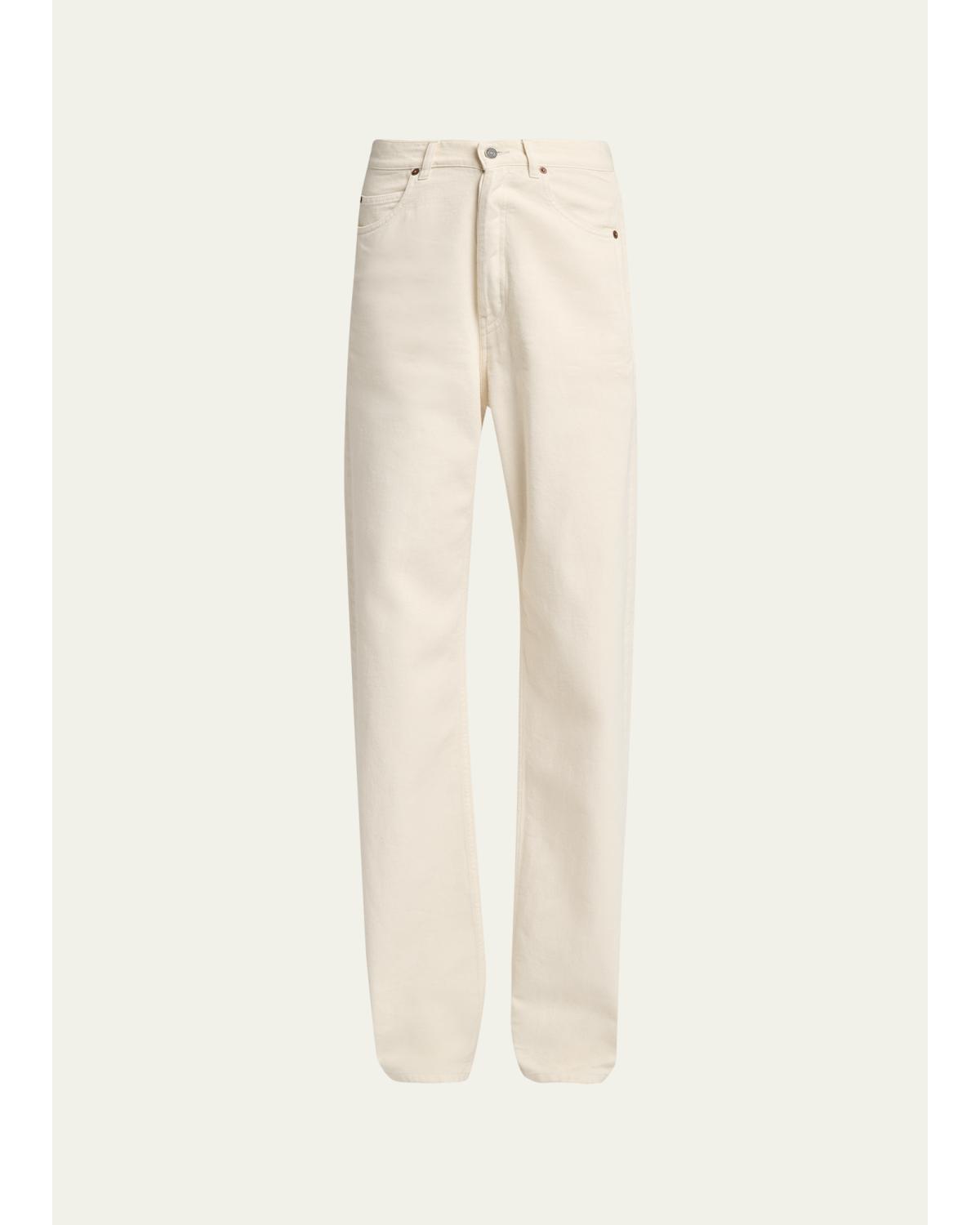 V-Waist Baggy Straight-Leg Jeans
