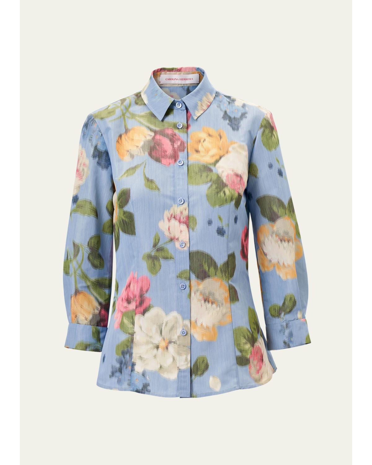Ana Floral Button-Down Shirt
