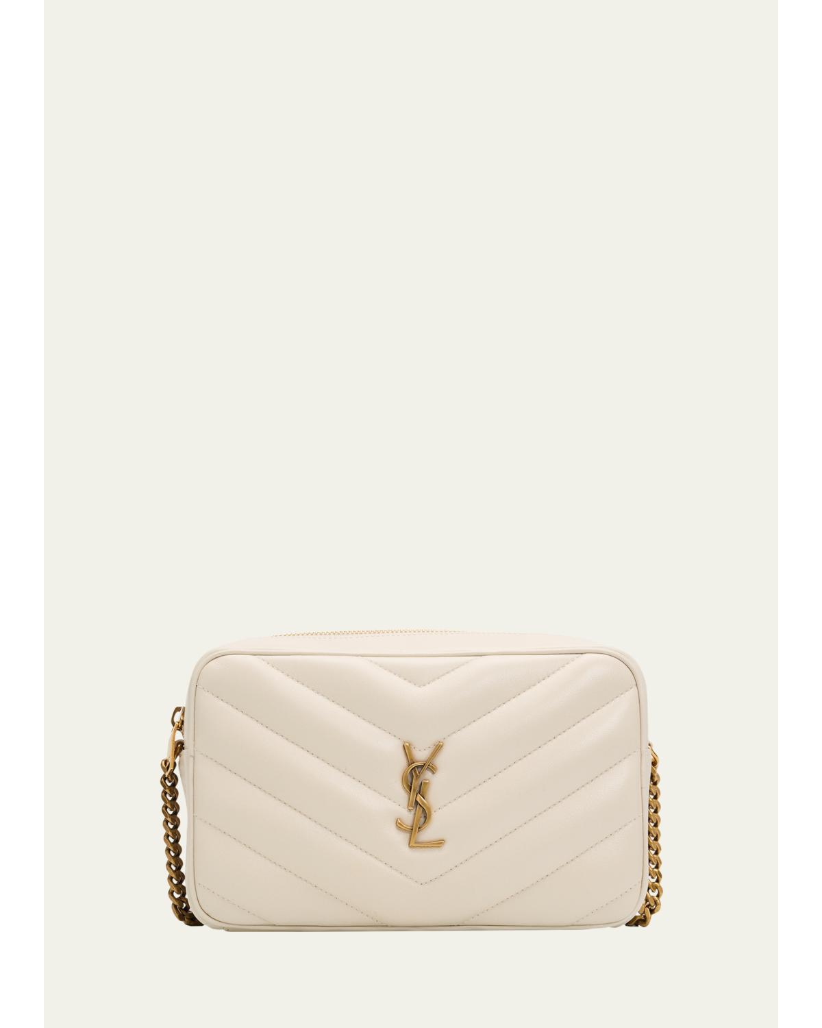 LouLou YSL Chevron Quilted Crossbody Bag