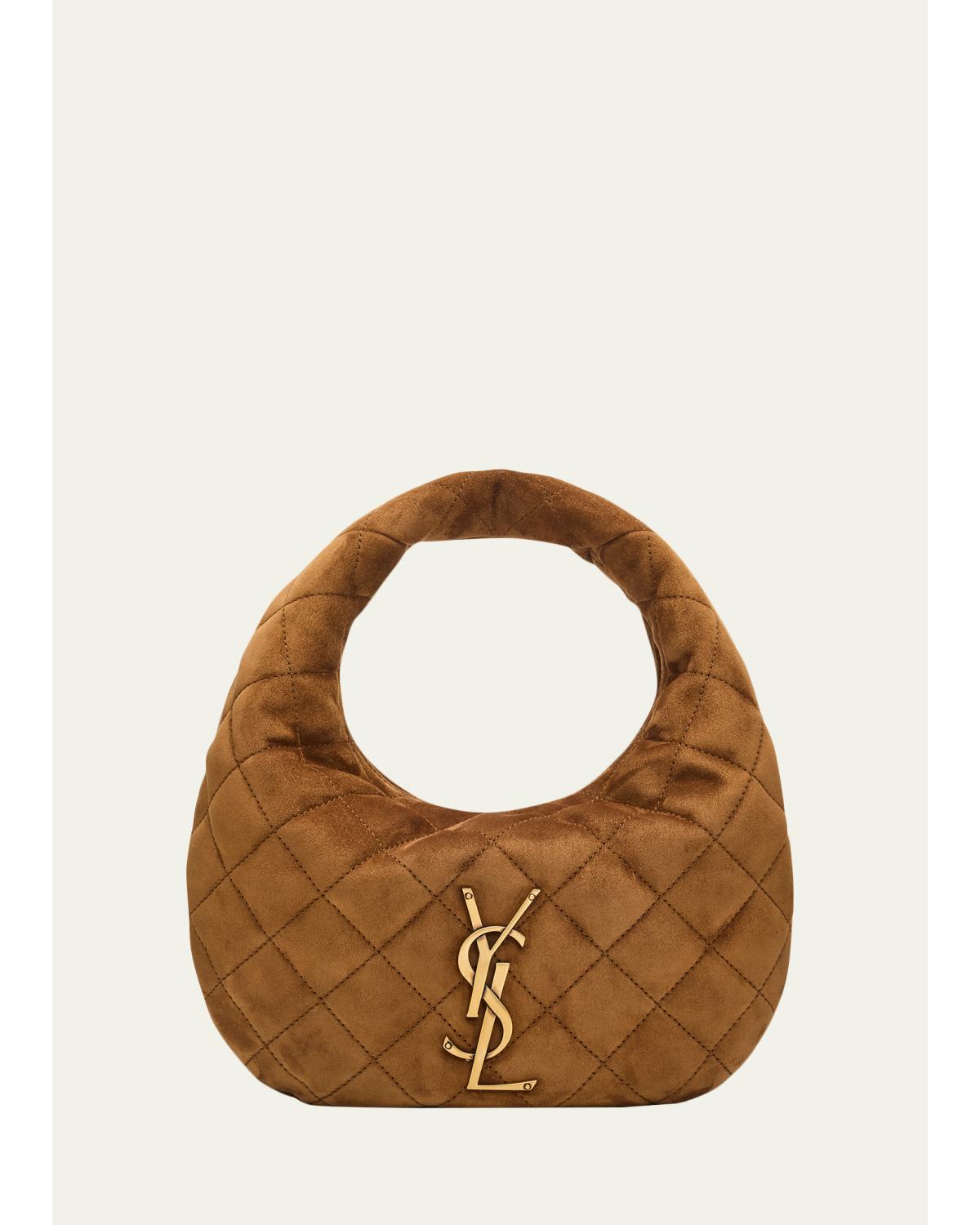 Icarino Baby YSL Quilted Suede Hobo Bag