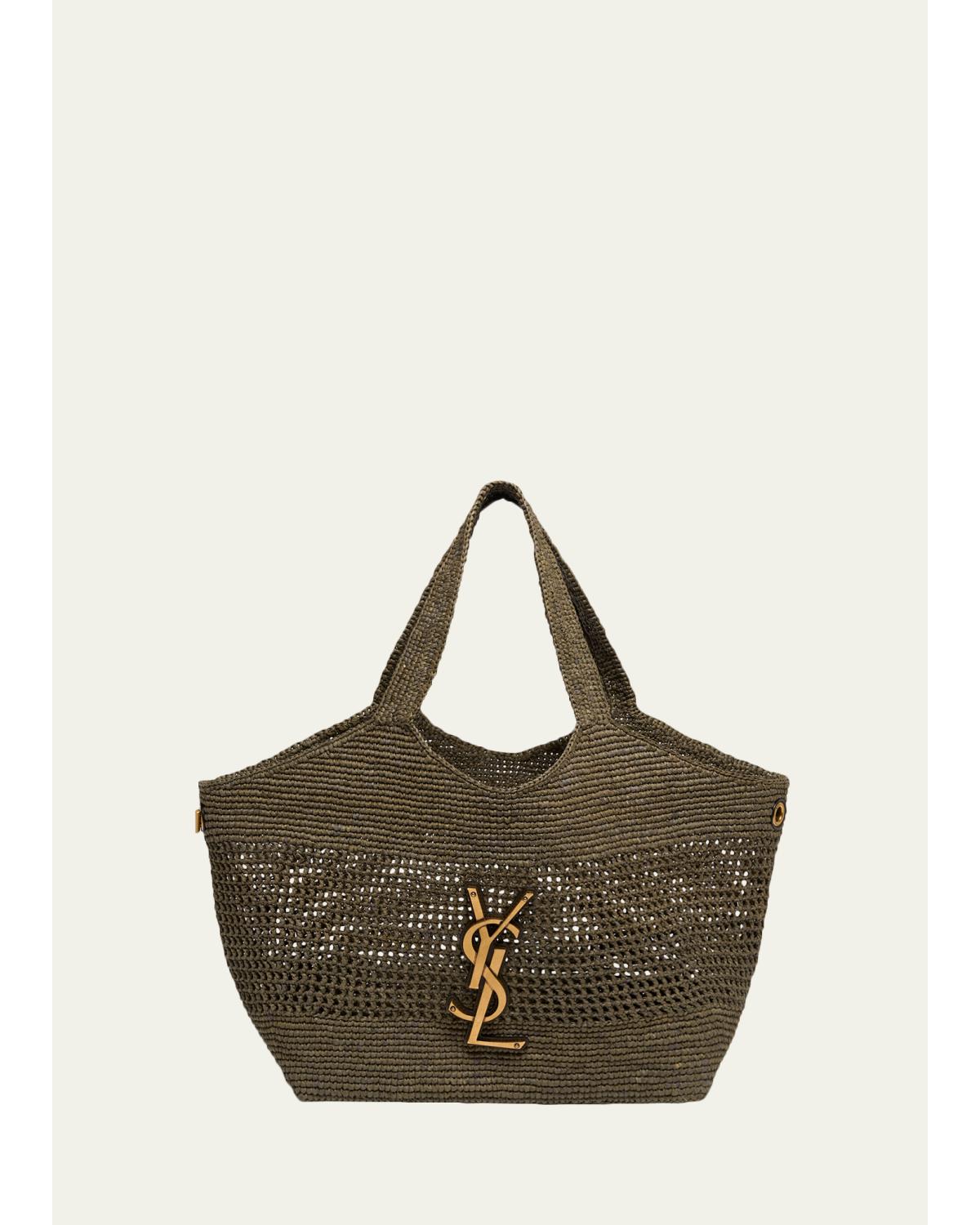 Icare Medium Crochet Raffia Tote Bag