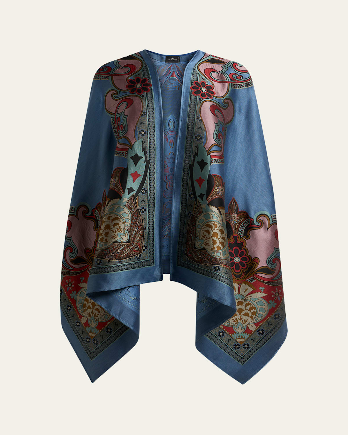Etro Printed Silk-Blend Cape