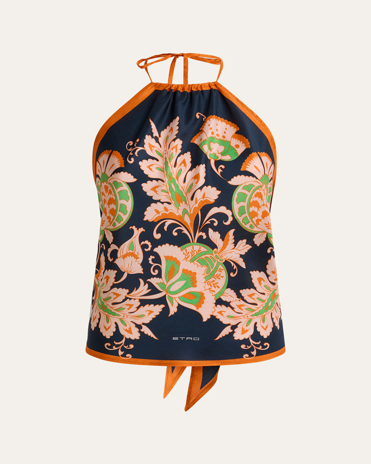 Etro Floral-Print Silk Twill Halter Top | Thumbnail 4 Etro Floral-Print Silk Twill Halter Top | Thumbnail 4