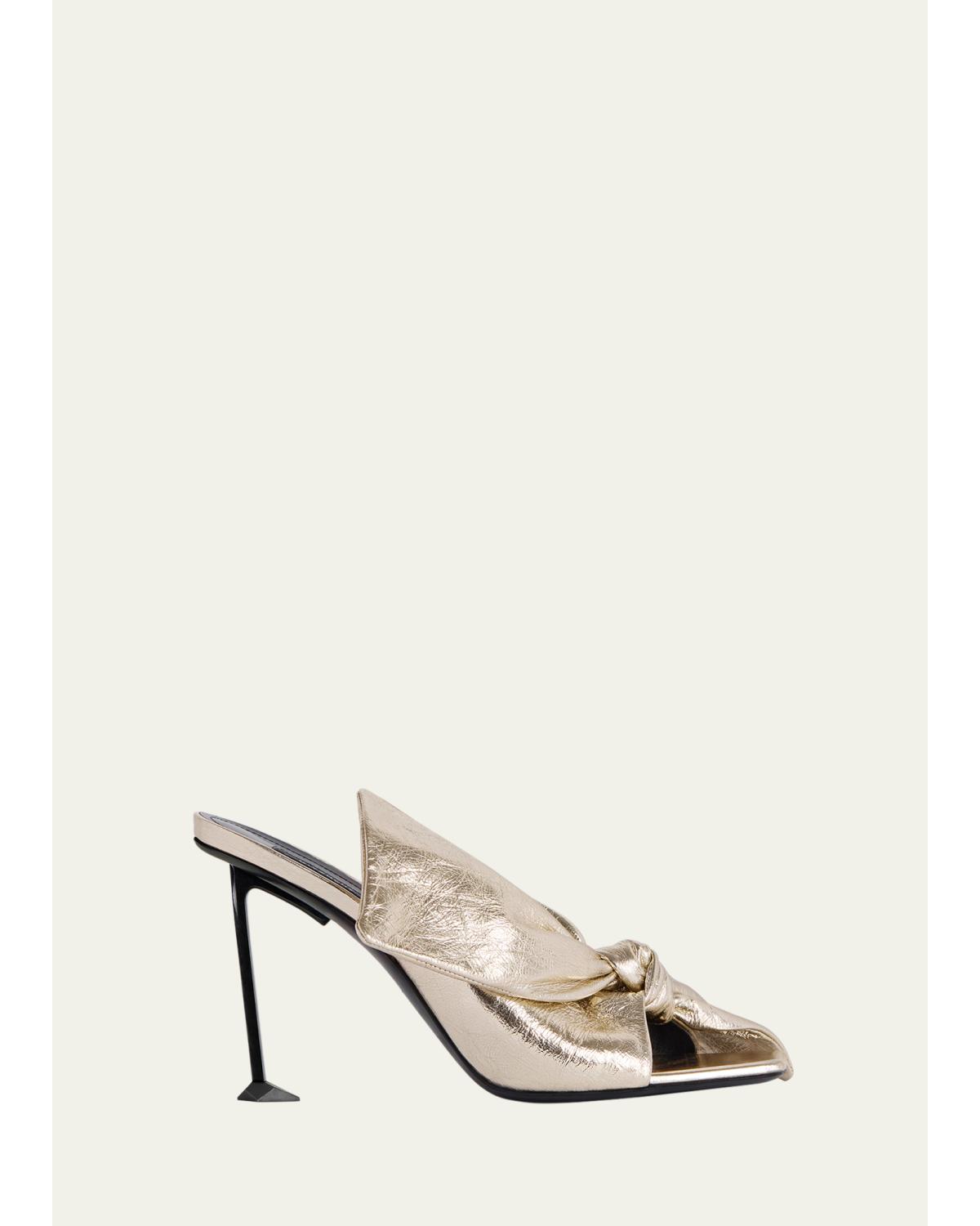 95Mm Crinkled Mules