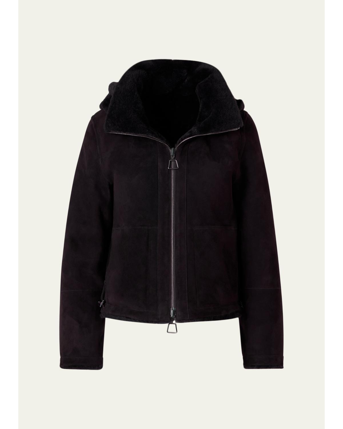Dino Reversible Lamb Shearling Zip Jacket