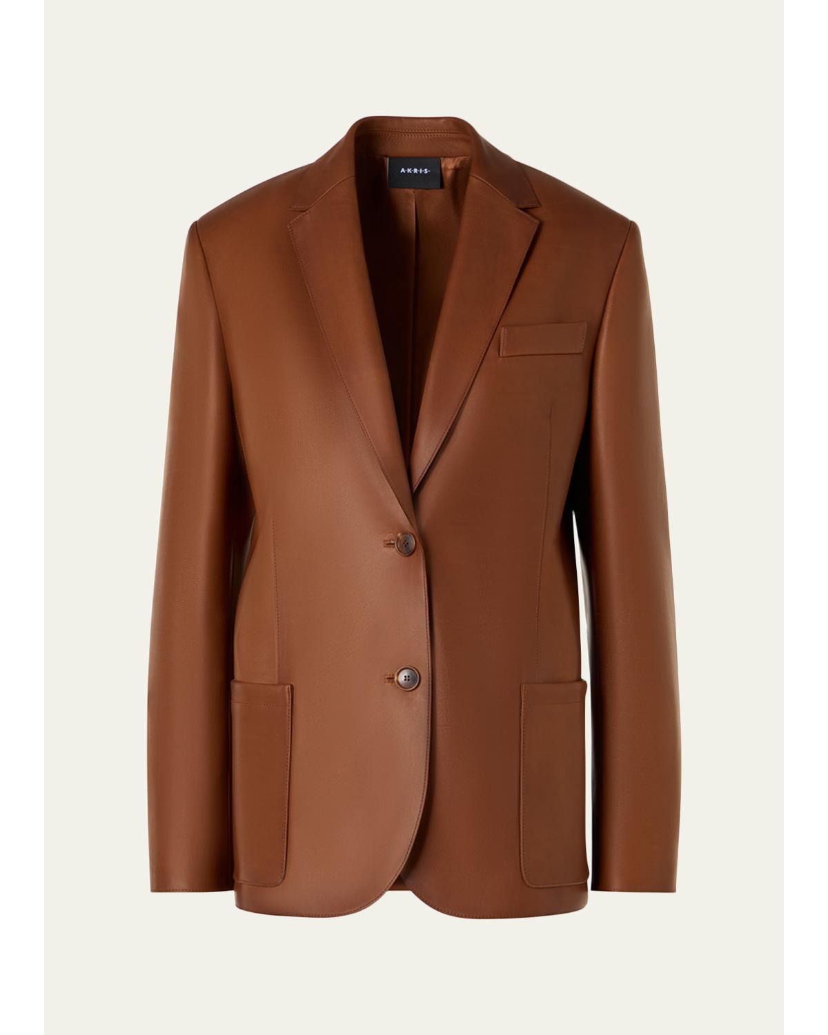 Kora Nappa Leather Single-Breasted Jacket