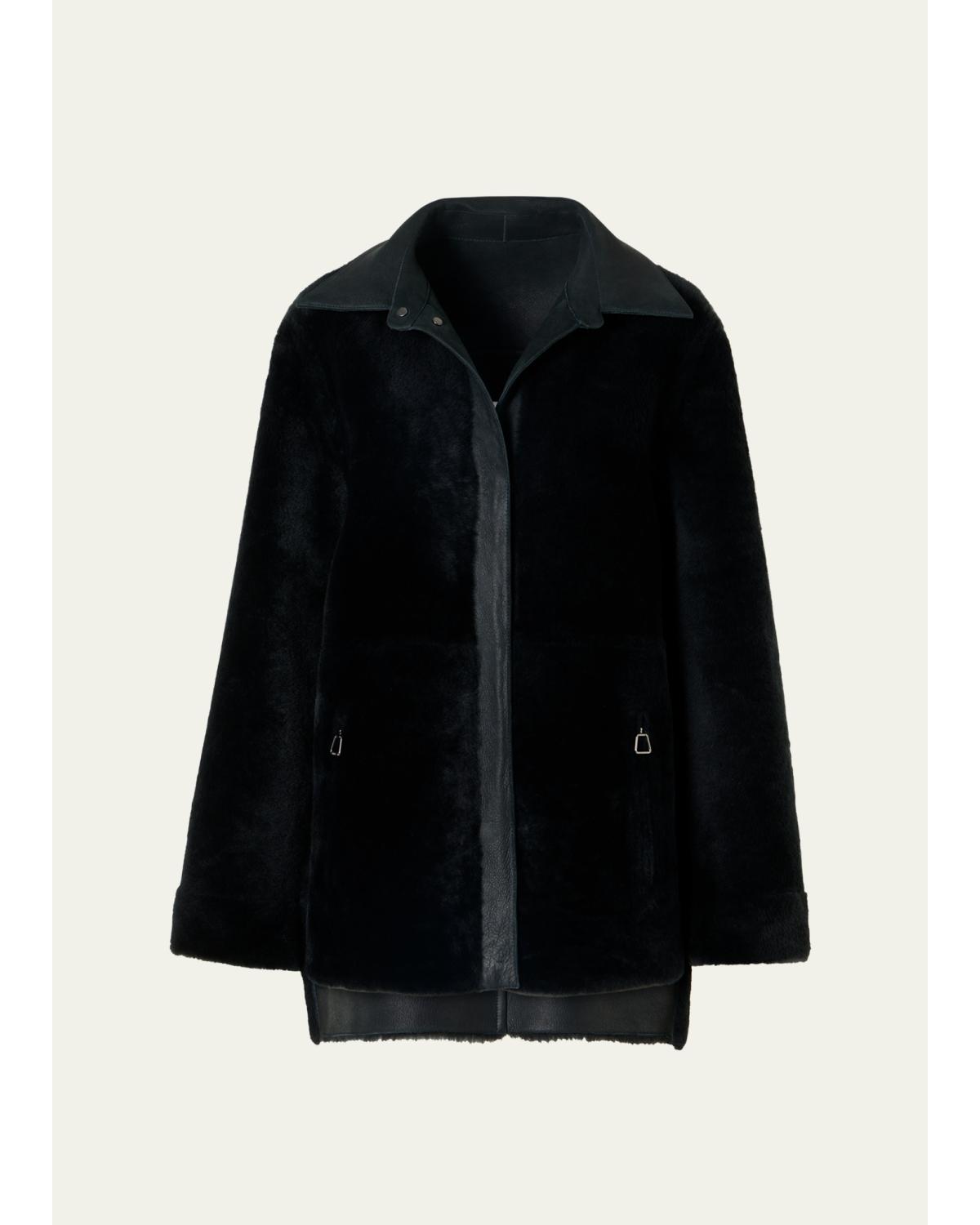 Harper Reversible Lamb Shearling Single-Breasted Jacket