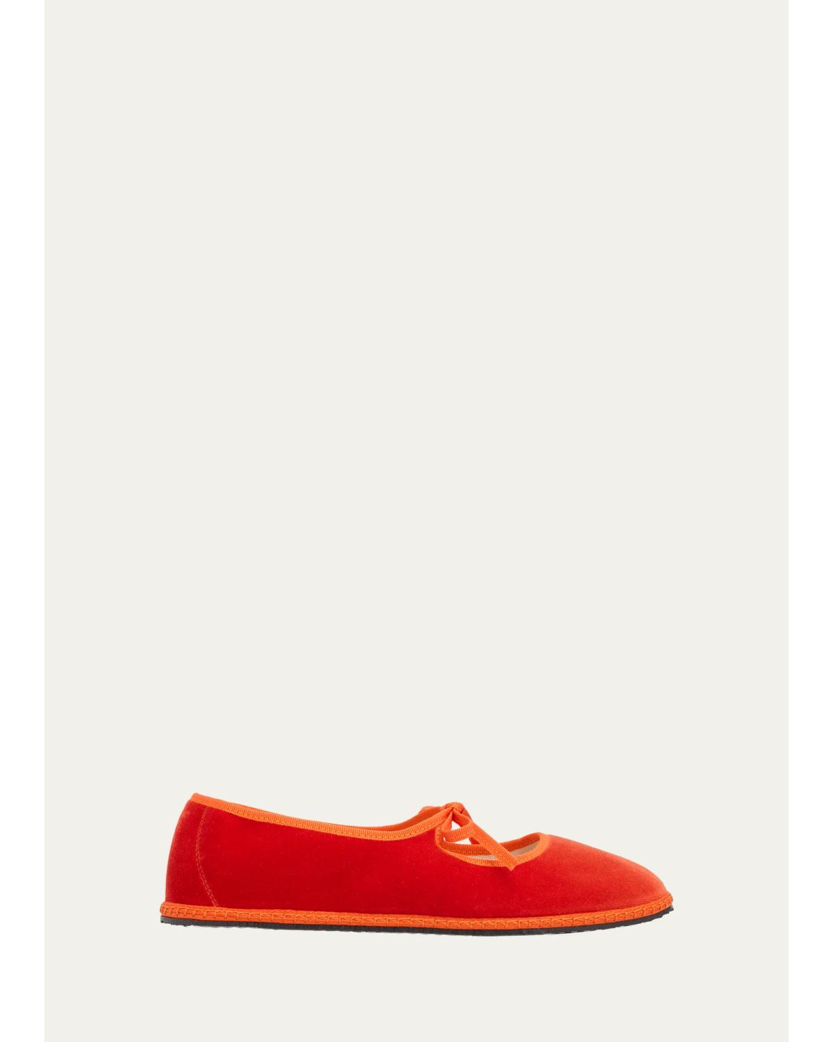 Vibi Venezia Brigitte Velvet Mary Janes In Multi