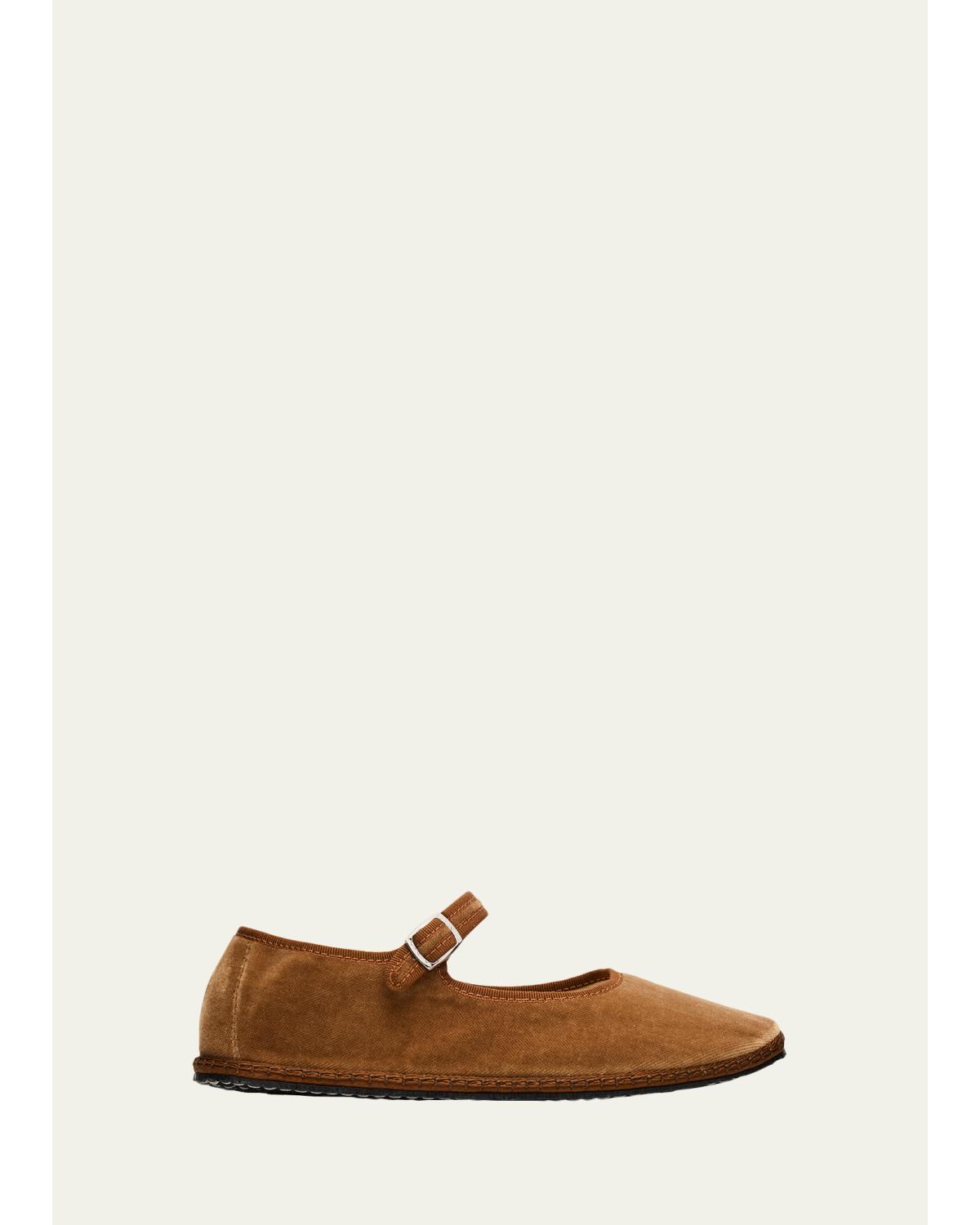 Delfina Velvet Mary Janes
