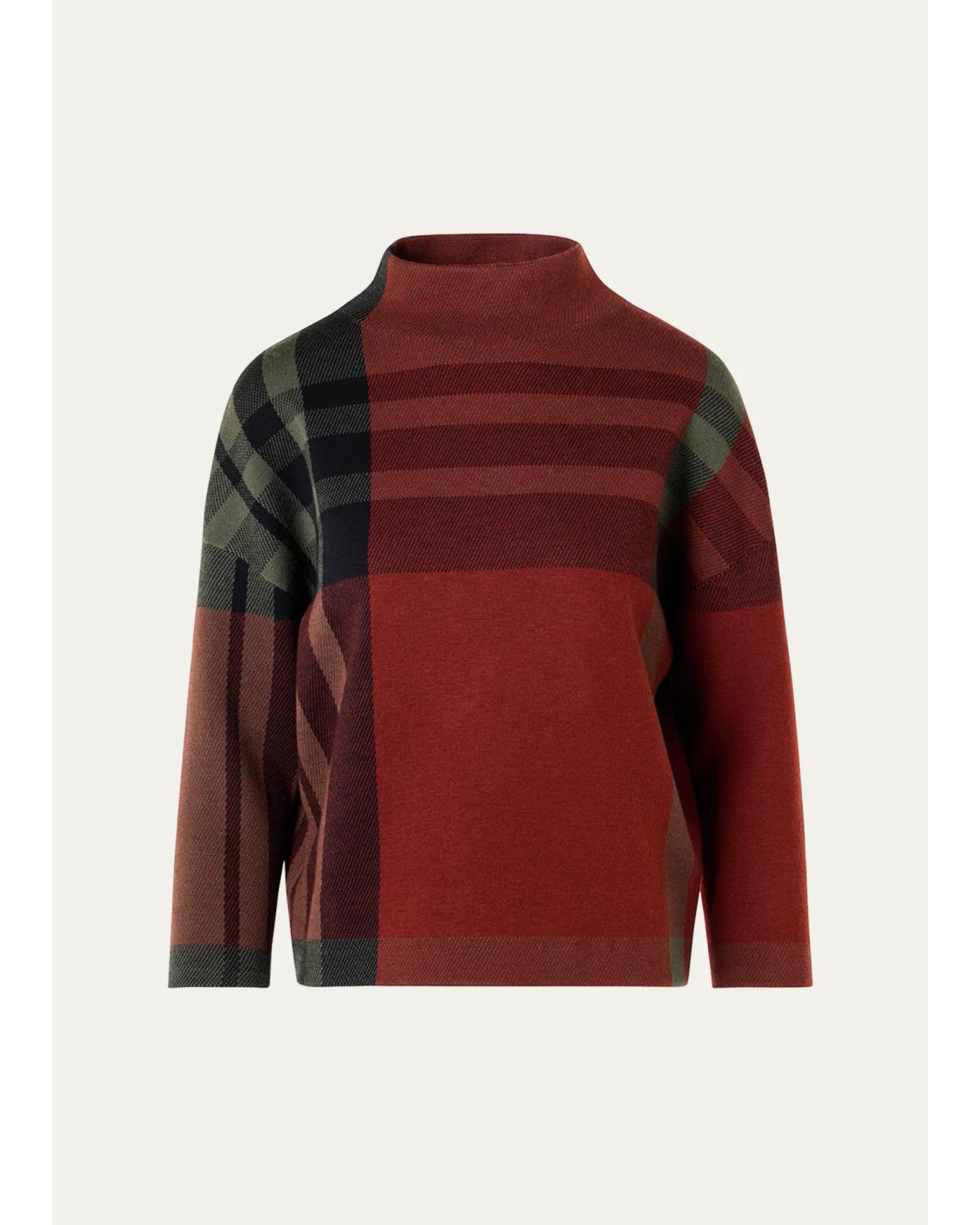 Check Boxy Sweater