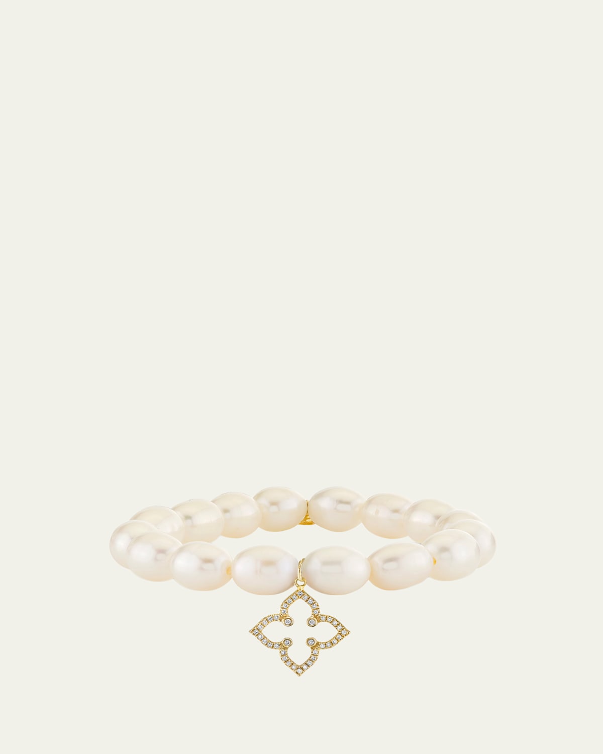 Sydney Evan 14K Diamond Moroccan Flower on Pearl Stretch Bracelet | Thumbnail 4 Sydney Evan 14K Diamond Moroccan Flower on Pearl Stretch Bracelet | Thumbnail 4