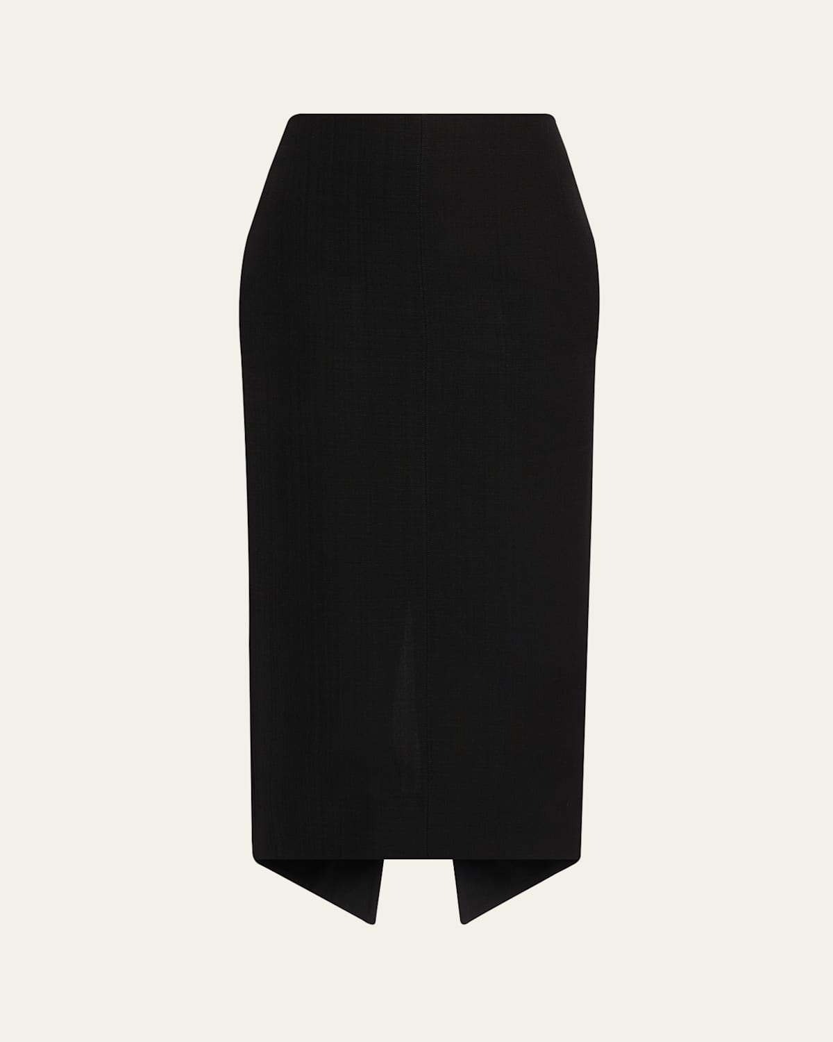 Lanvin Silk-blend Asymmetric Slit Midi Skirt In Black