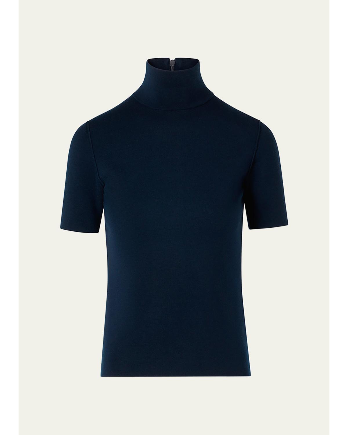 Mock Turtleneck Stretch Top