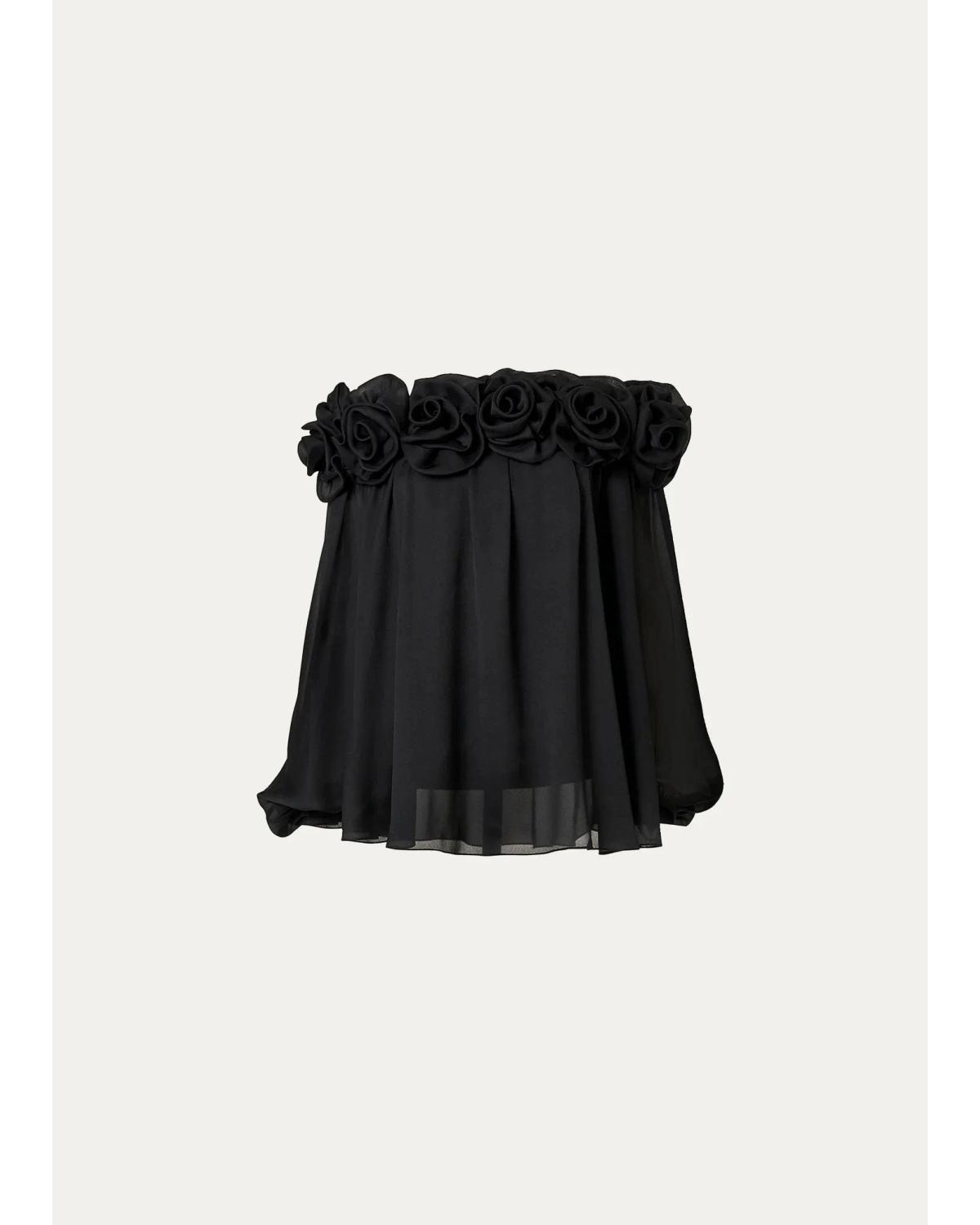 Rosette Off-the-Shoulder Blouse