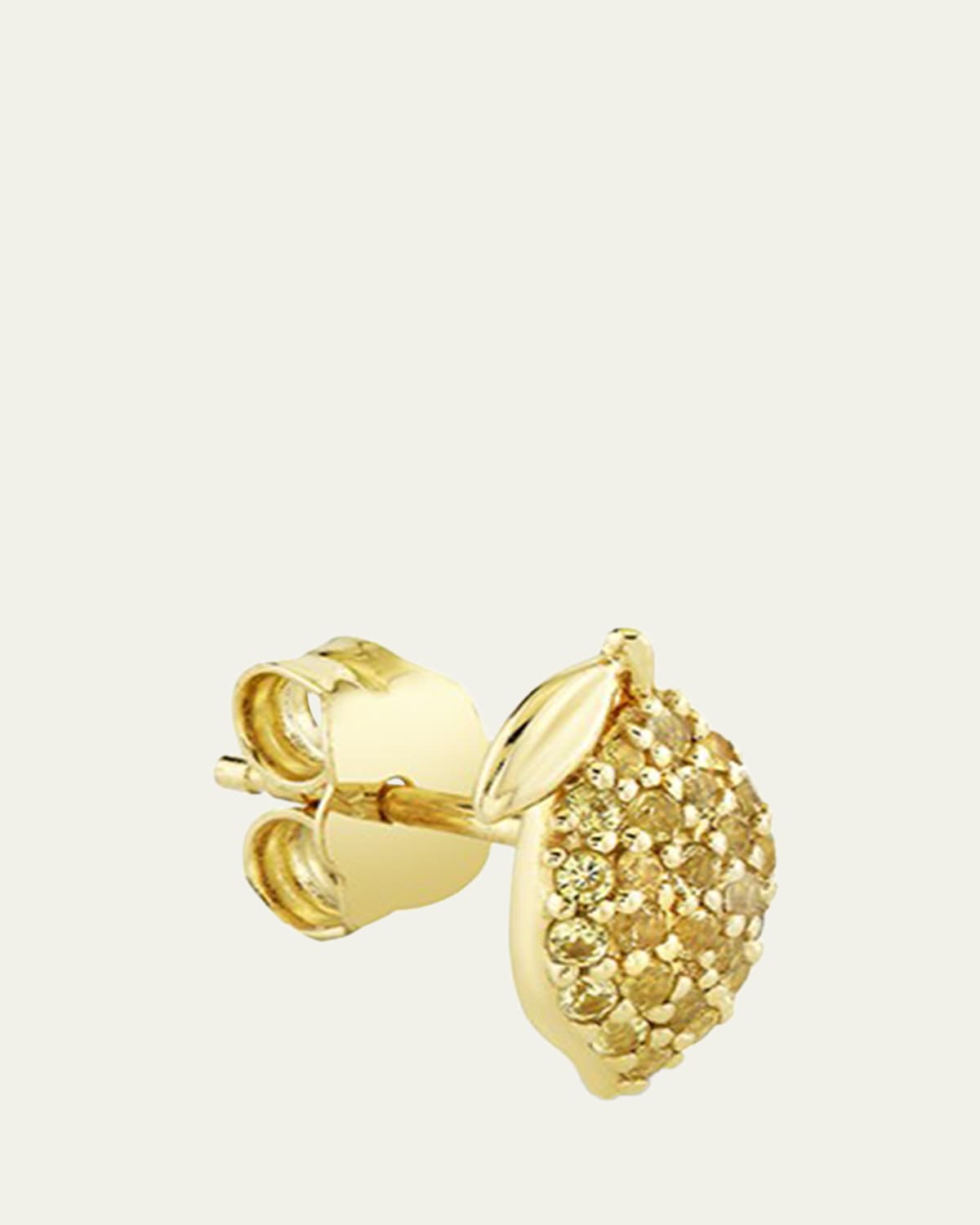 Sydney Evan 14K Yellow Sapphire Lemon Stud Earring, Single (Right) | Thumbnail 5
