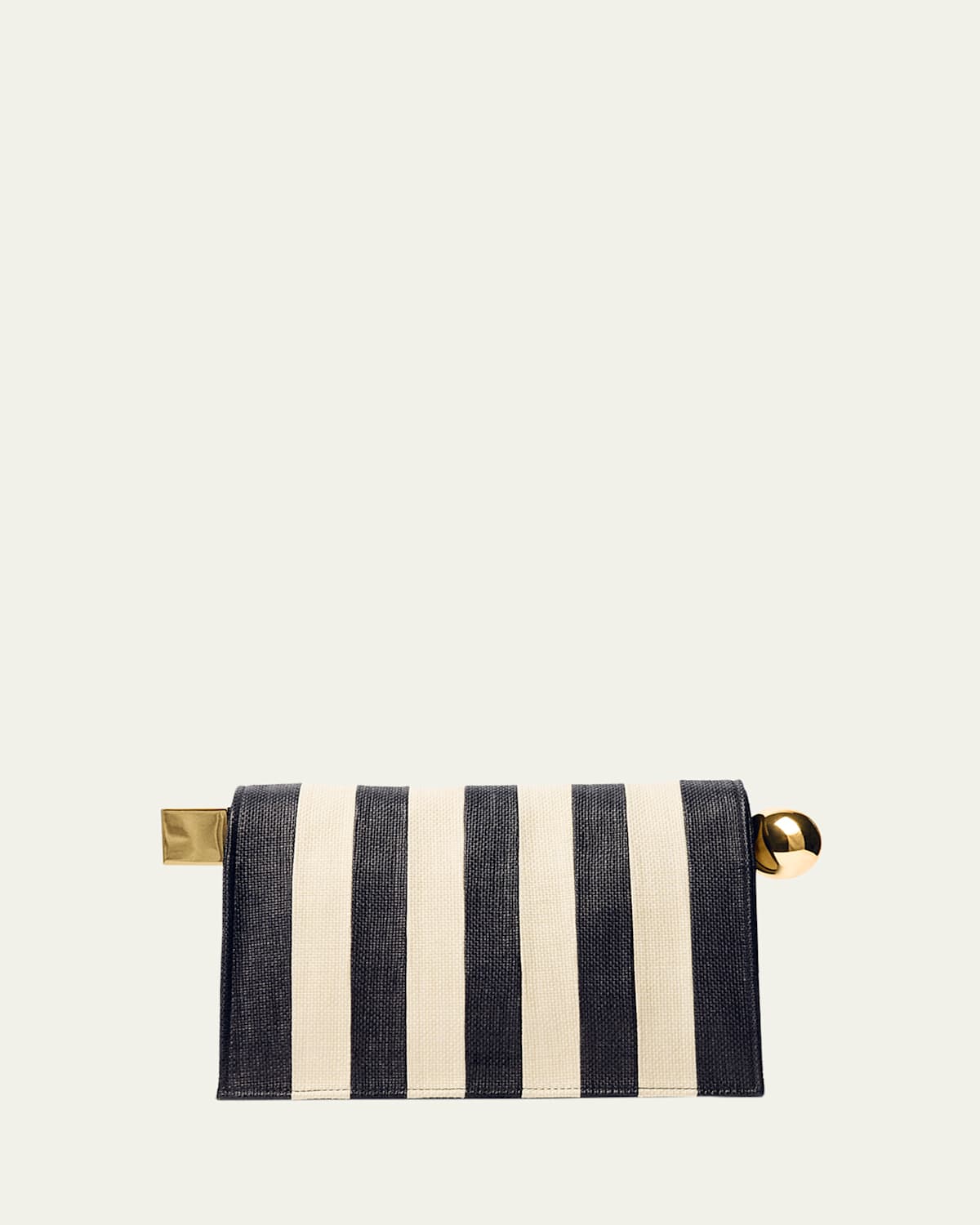 Jacquemus The Rond Carré Stripe Clutch In Blue