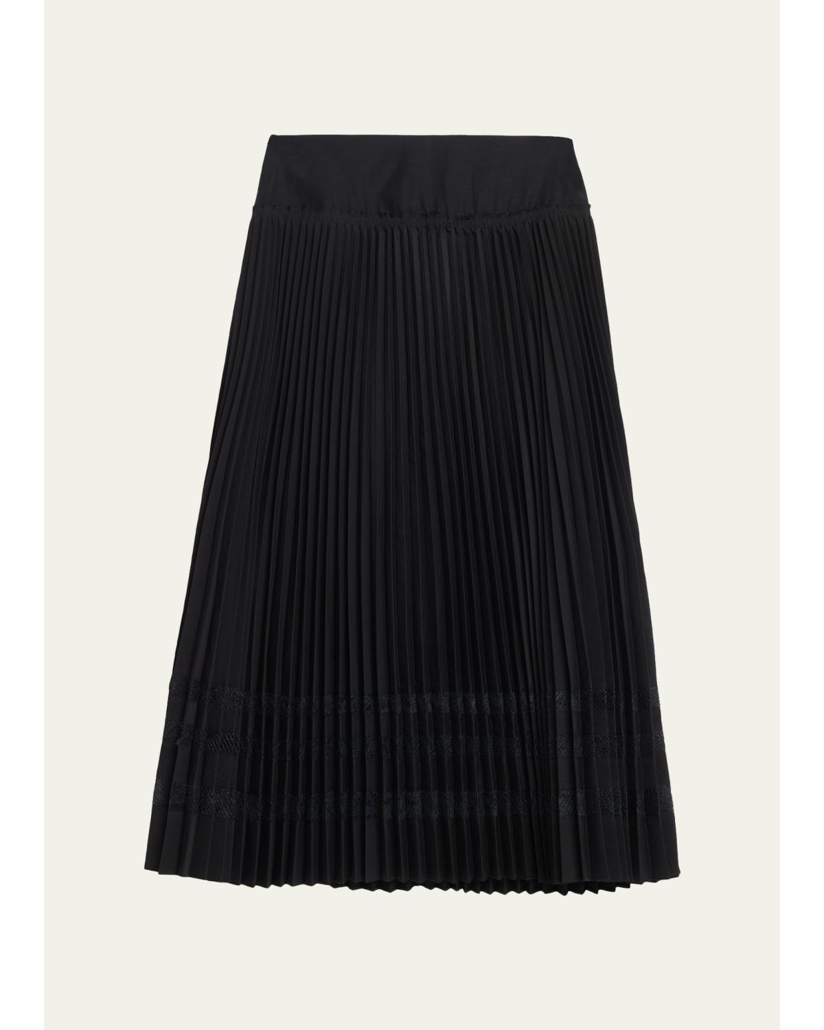 Pleated A-Line Midi