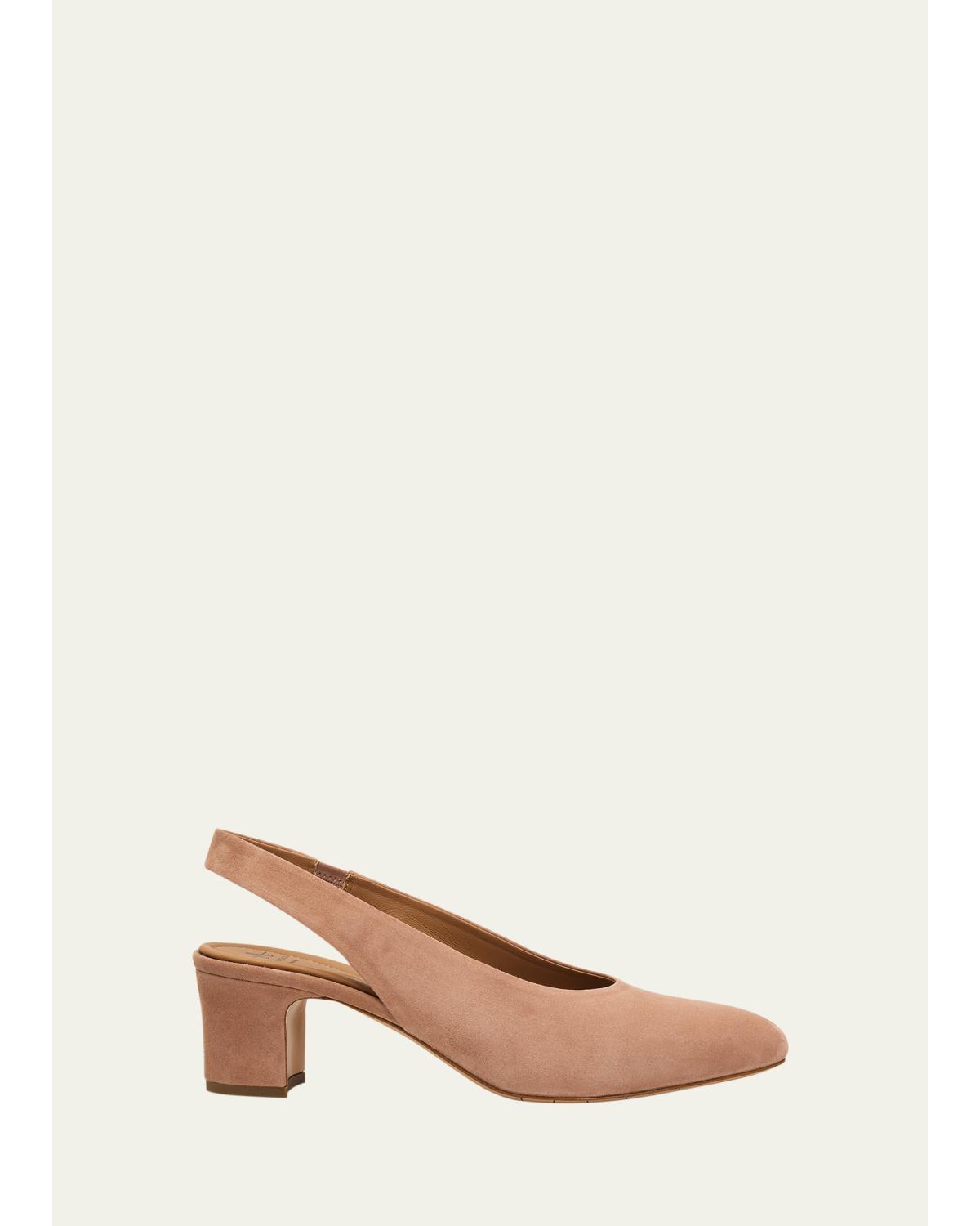 50mm Trevi Suede Slingback Pumps