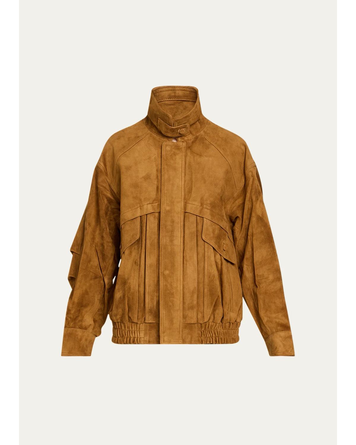 Lambskin Suede Oversized Jacket