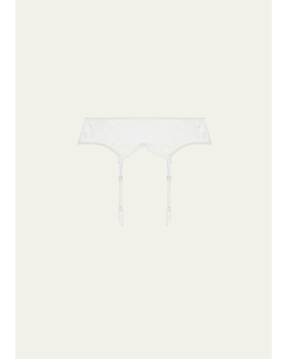 Sublime Organza Embroidered Lace Suspender Belt