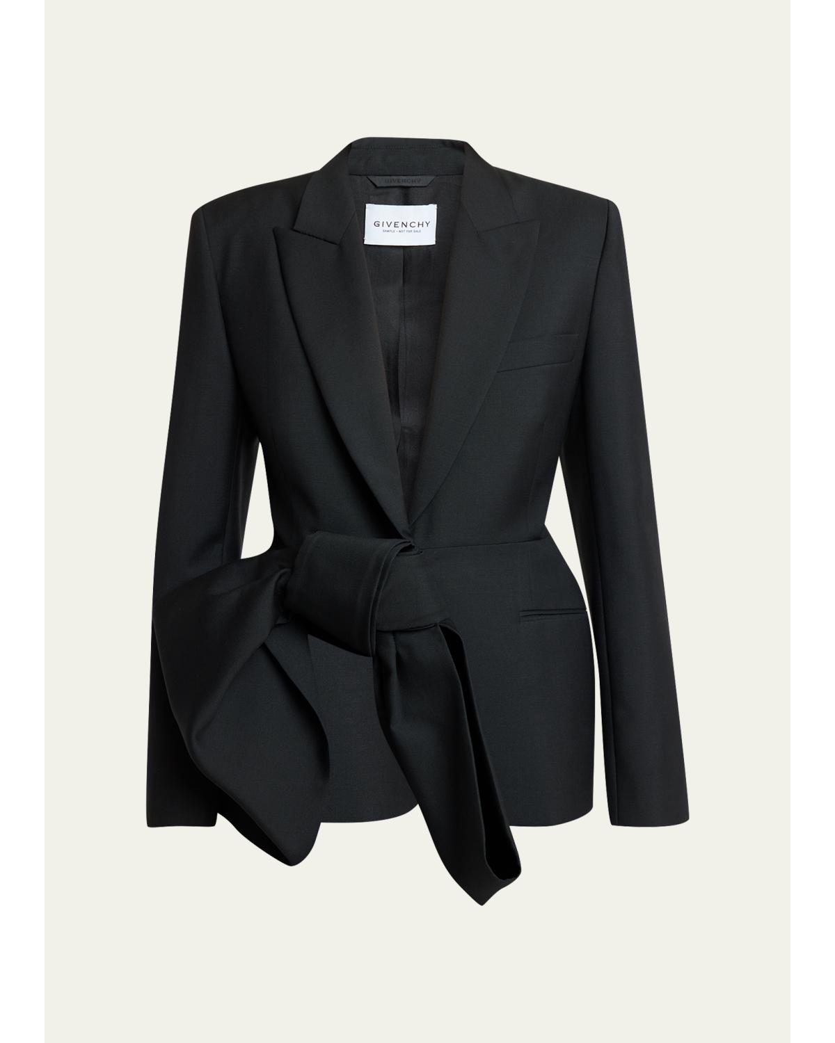 Wool-Mohair Bow Jacket