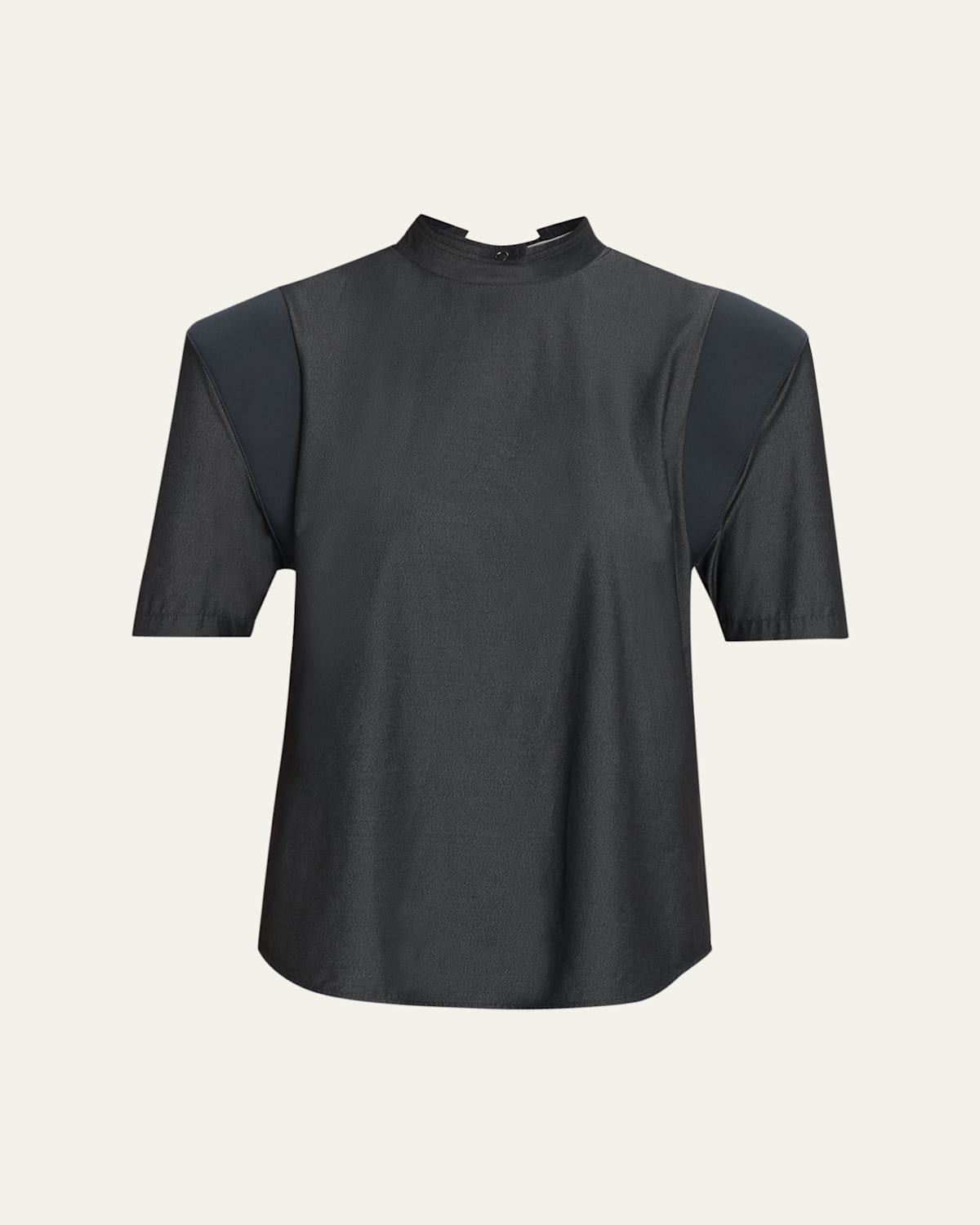 Issey Miyake Mute Exaggerated-shoulder Top In Gray