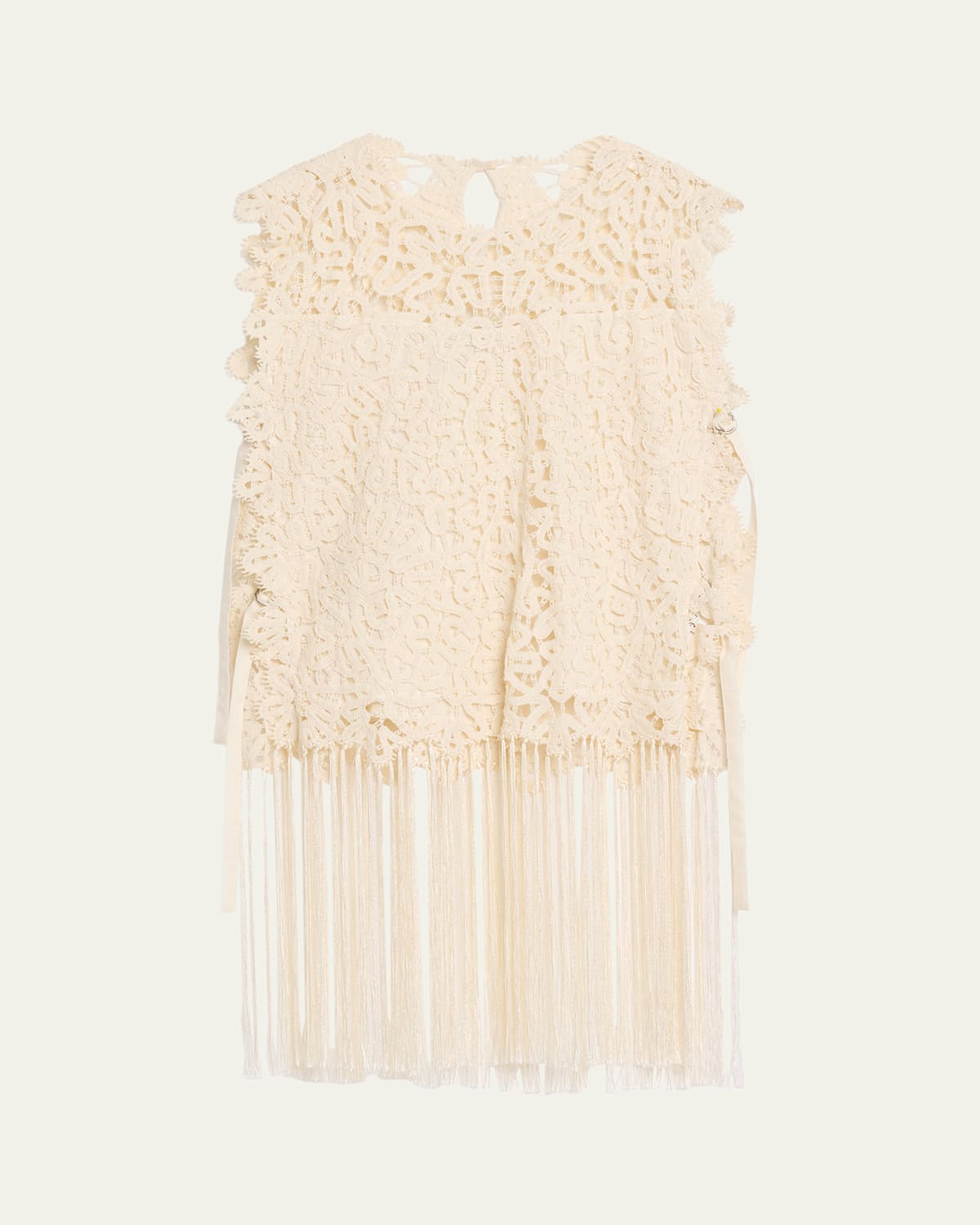 Alina Embroidered Fringe Top